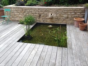 Terrasse bois avec bassin
